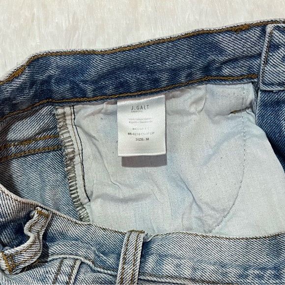 John Galt Light Wash Mom Shorts - Picture 3 of 3